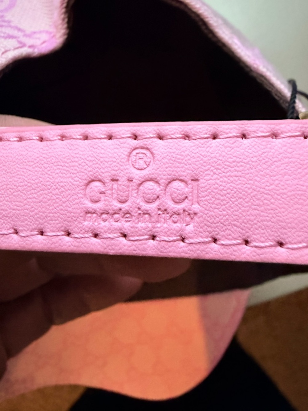 Pink GG Logo Baseball Cap New - Picture 3 of 8